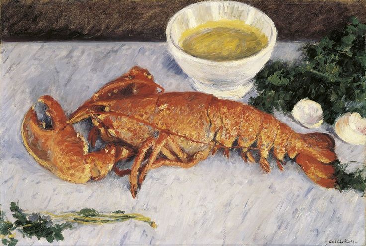 Gustave Caillebotte - Still life with lobster - 1881